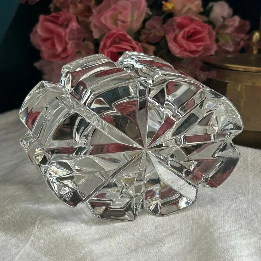 Vintage Mikasa Reflections Germany Crystal Oval Votive Candle Holder